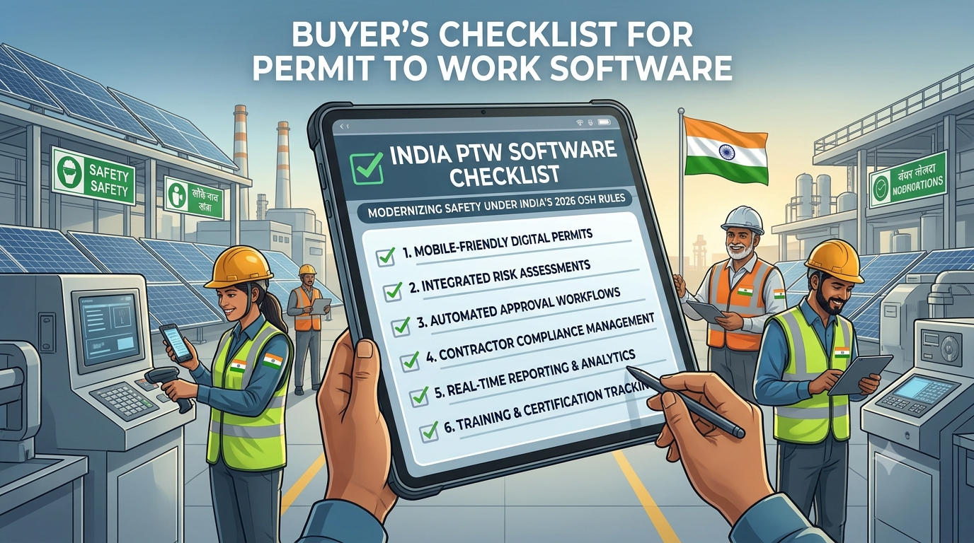 Permit to Work Software in India: A Buyer's Checklist After the 2026 OSH Rules